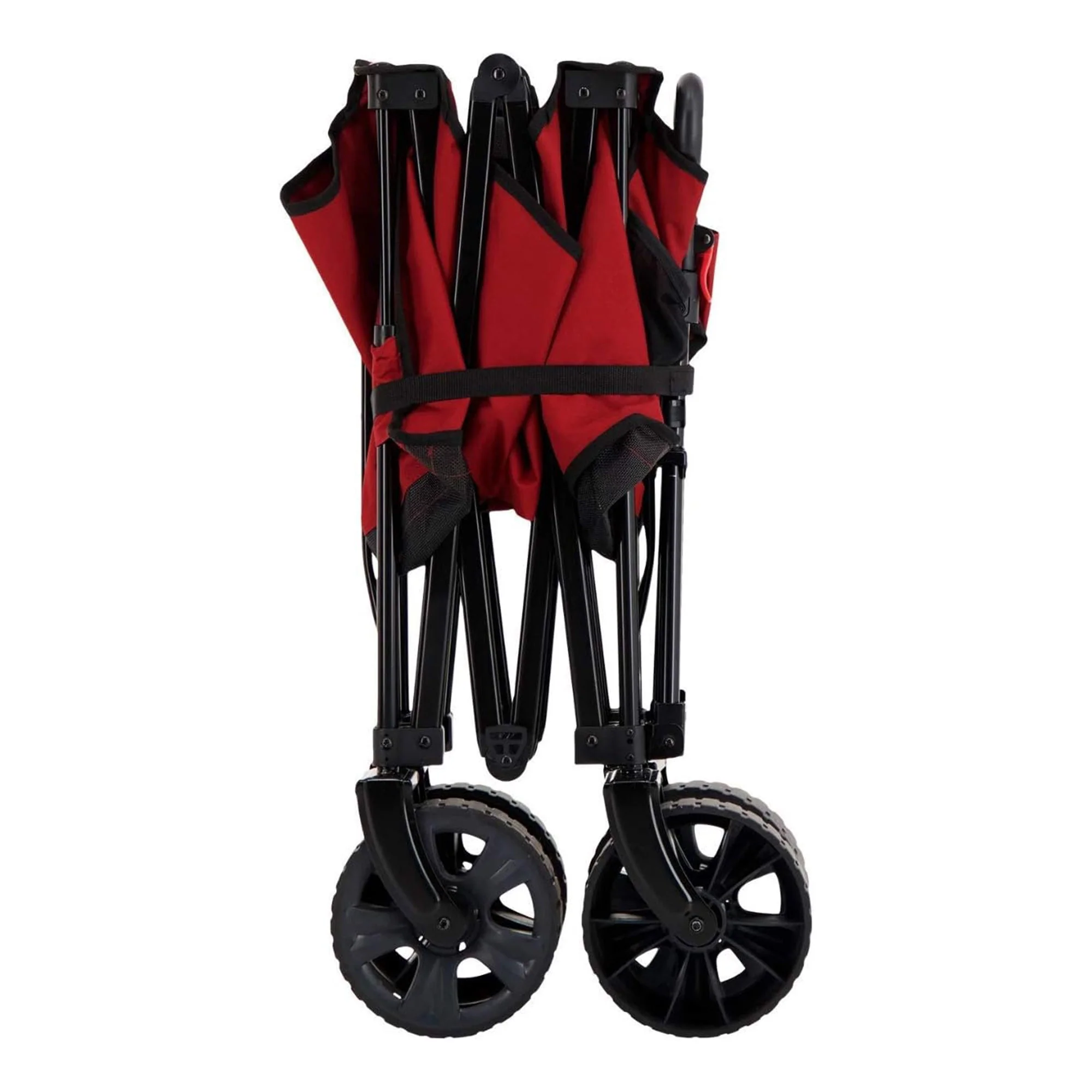 Woods Outdoor Collapsible Garden Utility Wagon Cart, Supports Up to 225 Lbs, Red - Image 4