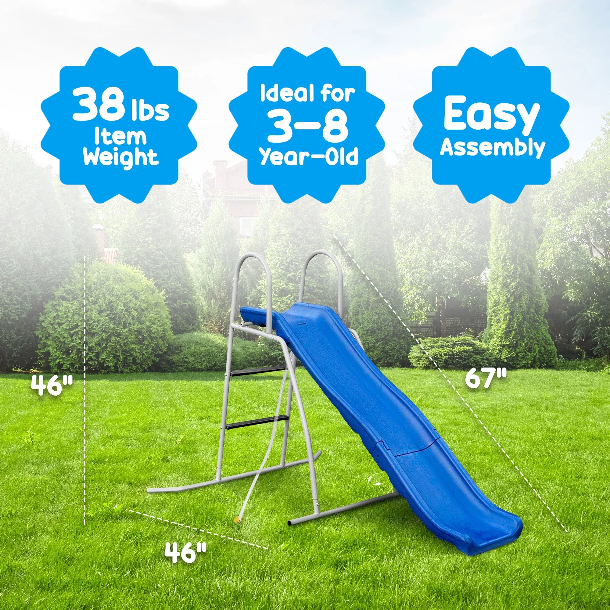 XDP Recreation 6 Foot Water Wave Slide with Built In Adjustable Water Sprinkler - Image 2