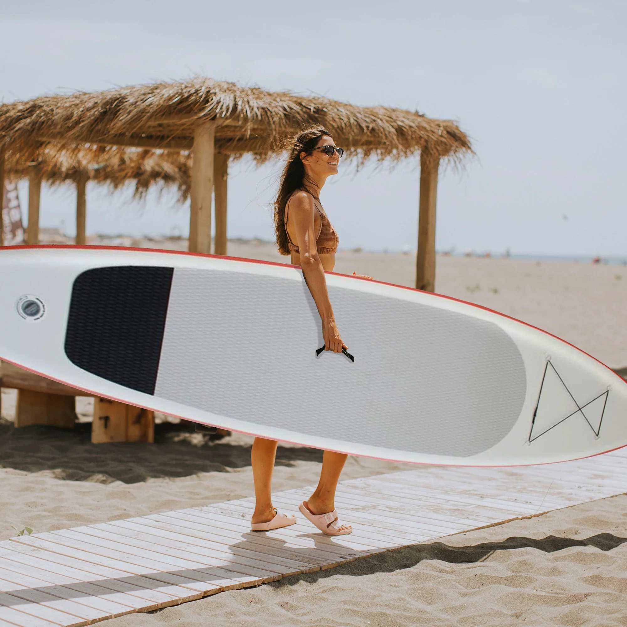 XYLOVE CO 11' x 33" Inflatable Stand-Up Paddle Board for All Skill Levels, Red - Image 4