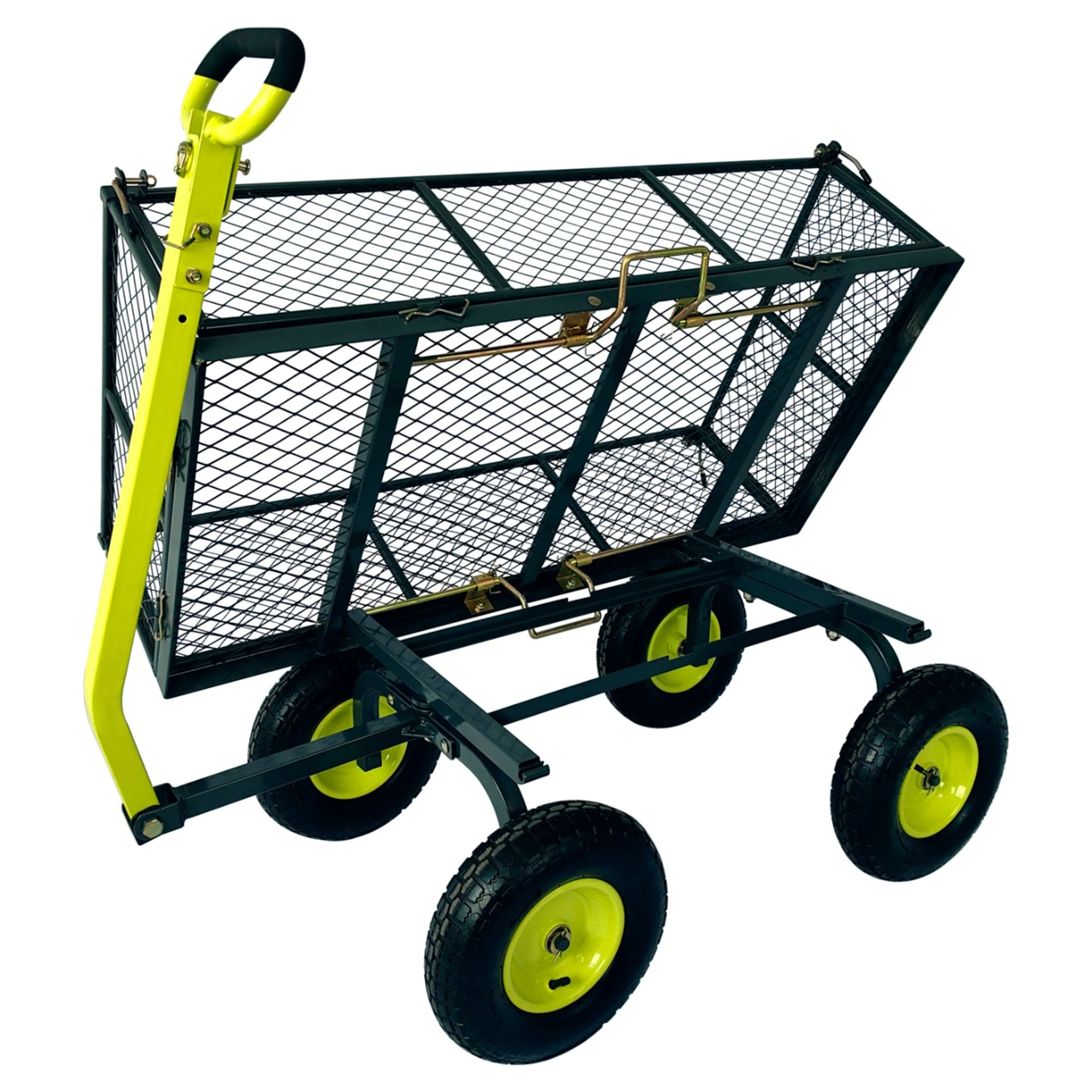 Yard Tuff 3-in-1 Dual Side Dump Wagon with Fold Down Sides and 1000 lb. Capacity - Image 9