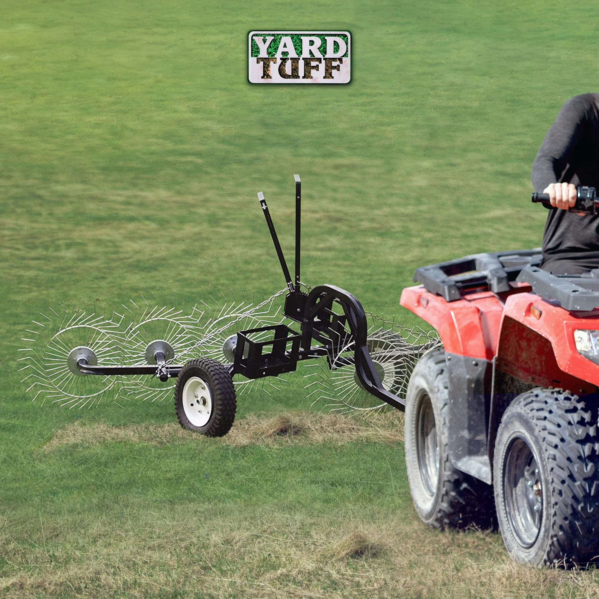 Yard Tuff ACR-600T 55 Inch Steel Tow Behind Acreage Rake with Pin Style Hitch - Image 4