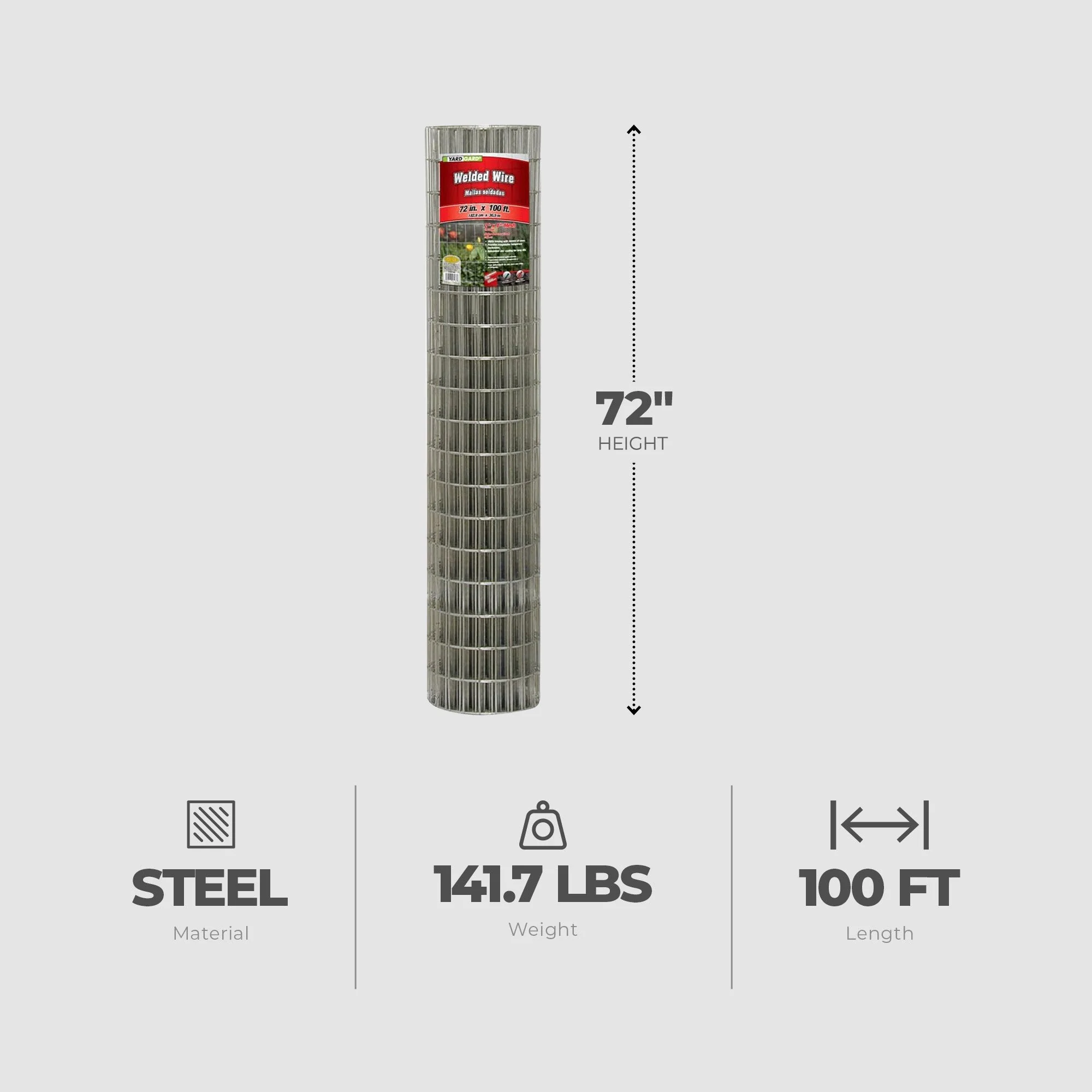 YardGard 12.5 Gauge Galvanized Welded Wire Fence for Lawn & Plant Care Products - Image 3