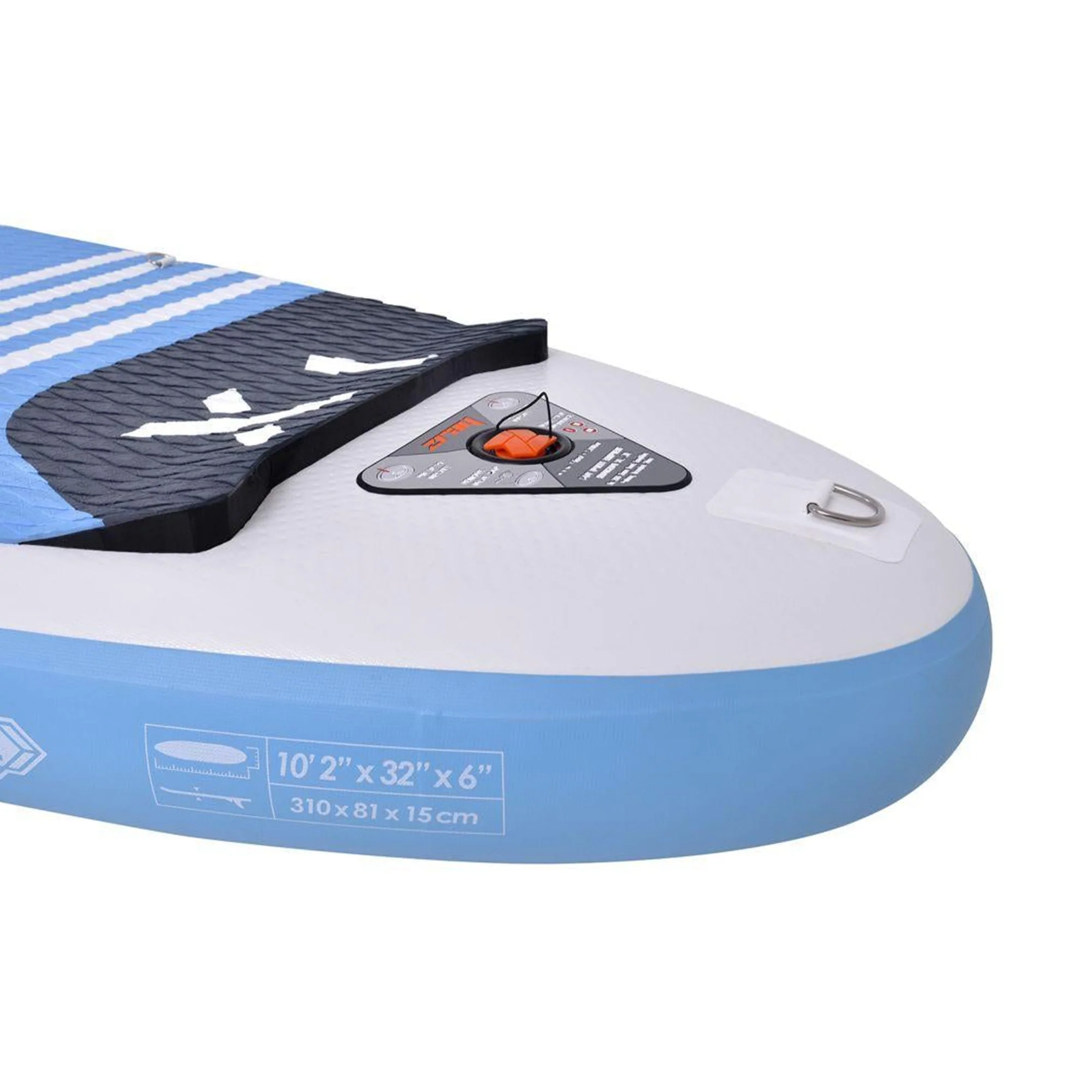 Zray 10'2" X-Rider X1 Inflatable SUP All Around Paddle Board Kit, Blue/White - Image 5